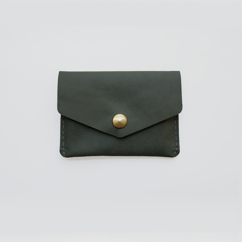 Single Snap Wallet - Olive Green