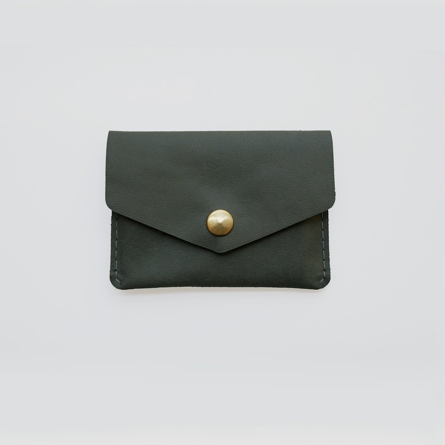 Single Snap Wallet - Olive Green