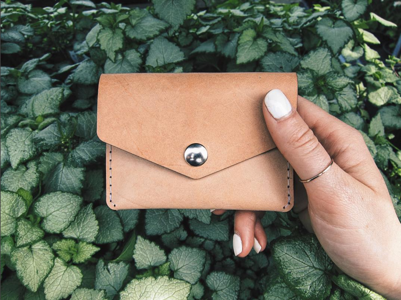 Single Snap Wallet - Vegetable Tan